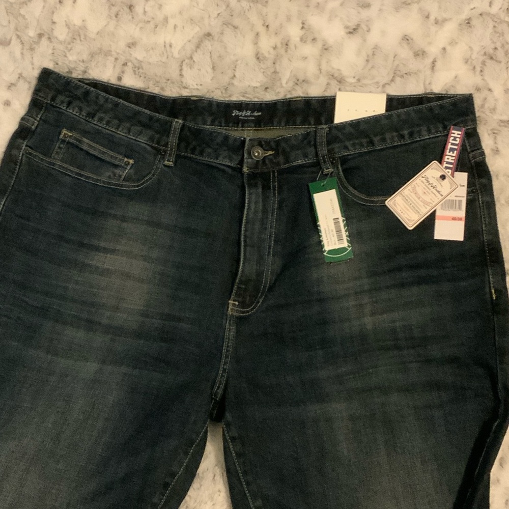 Flag & Anthem Men's Relaxed Fit Dark Blue Jeans - Picture 2 of 4